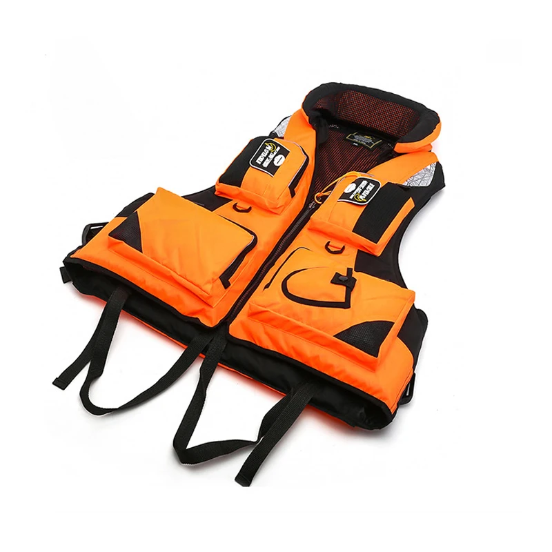 

Жилет для рыбалки на открытом воздухе, XXL, дышащий, безопасный, с несколькими карманами, жилет для плавания, плавучий жилет для мужчин и женщи...
