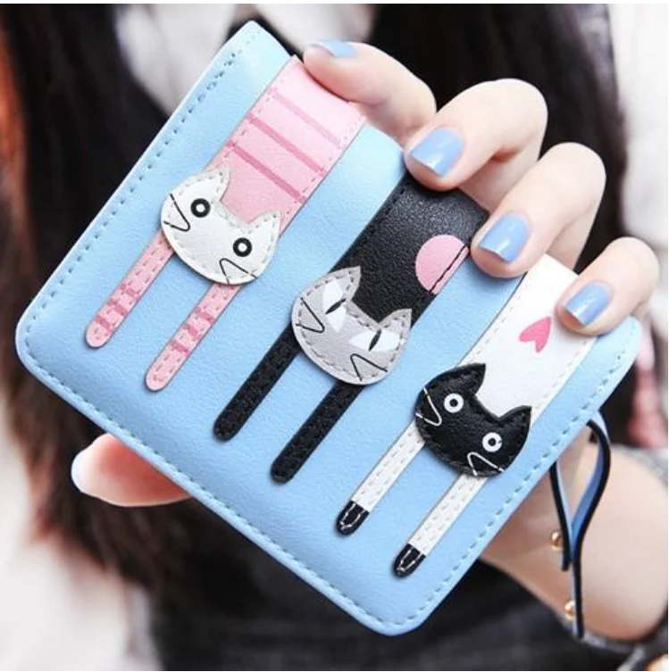 YLWHJJ двойной держатель для монет и карт из искусственной кожи Женский