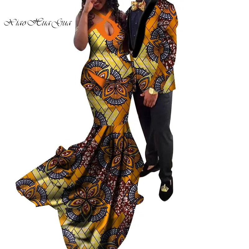 Африканская парная одежда африканские платья для женщин богатые Длинные