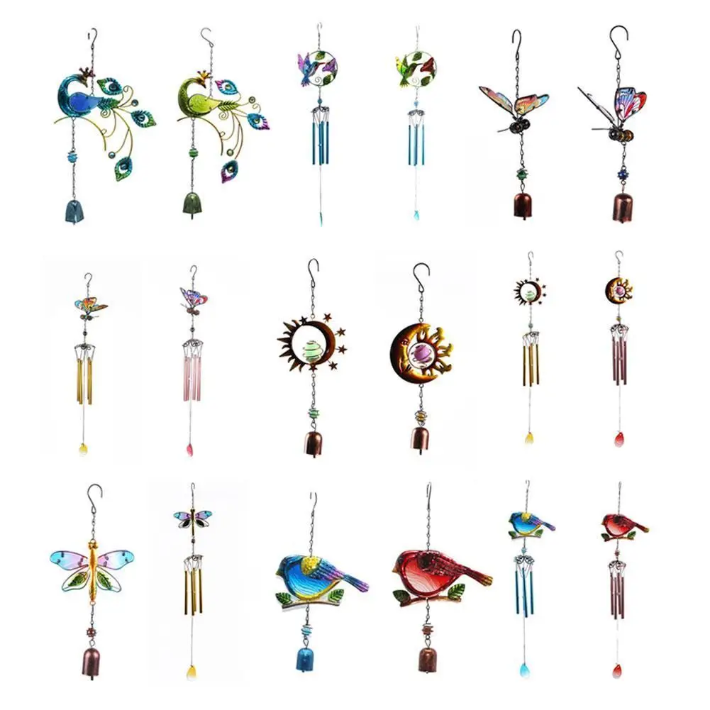 

Handmade Humming Bird Wind Chime Wall Window Door Wind Dragonfly Vintage Decoration Home Campanula Crafts Ornaments Hanging Q6U3