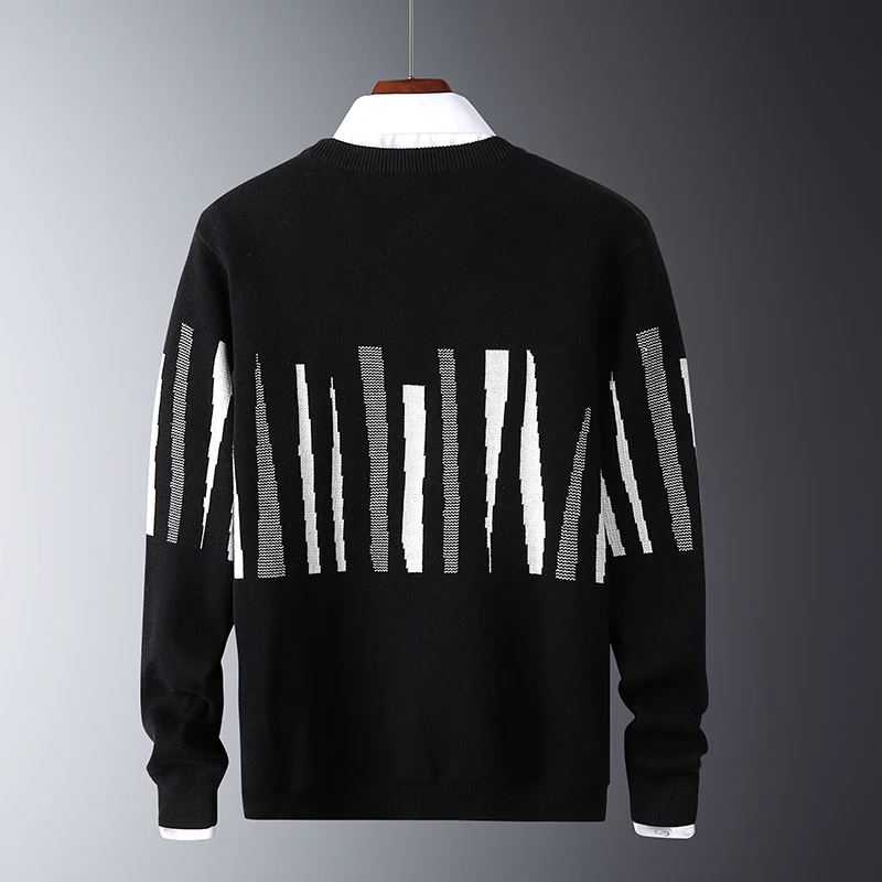 Рождественские свитера Мужская облегающая верхняя одежда модные трикотажные