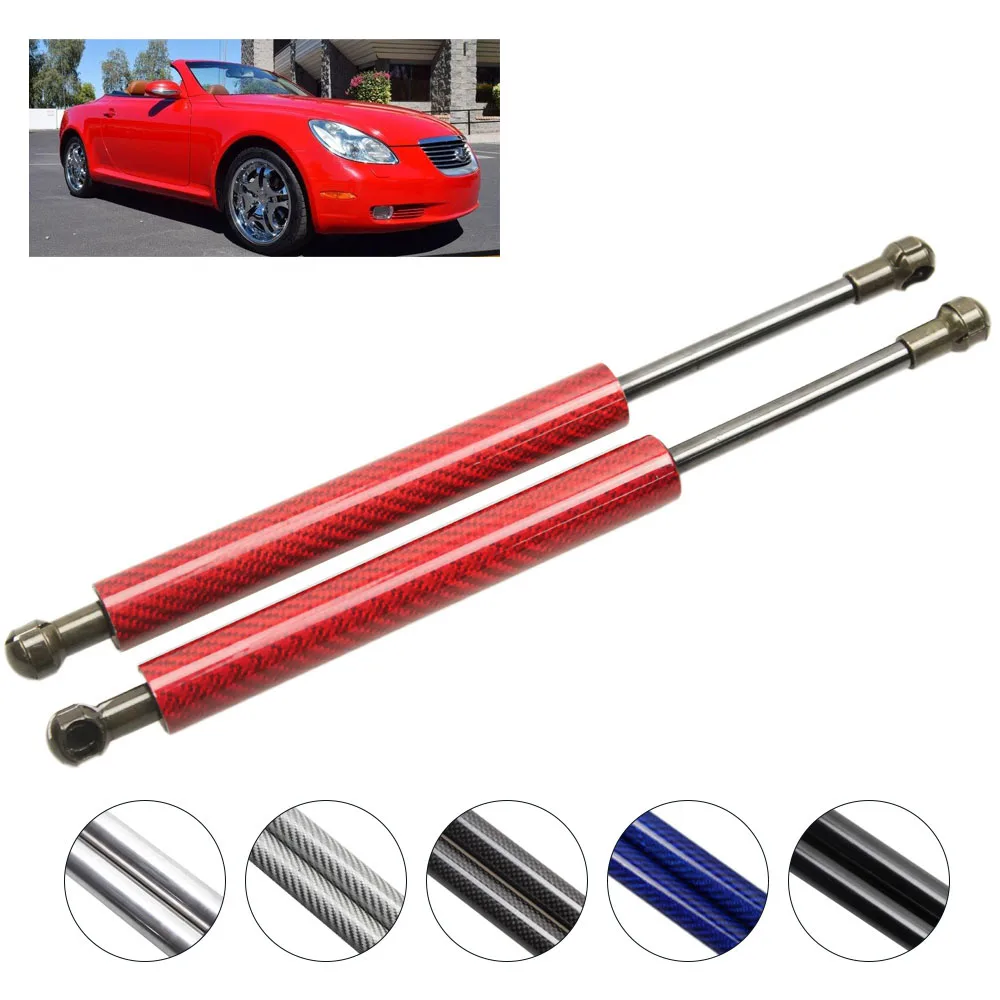 Для 2000-2010 Lexus SC430 Авто откидной багажник Boot Lift поддерживает углеродное волокно газовые амортизаторы стойки 14,61 дюймов