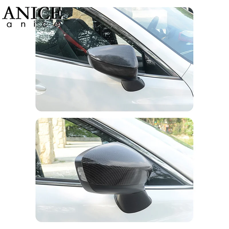 Цветные зеркала заднего вида из углеродного волокна ABS отделочная крышка чашка