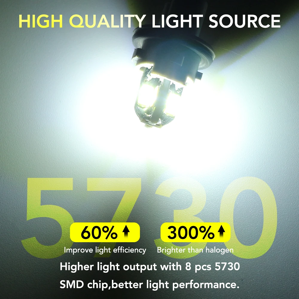 Светодиодные лампочка для салона автомобиля T10 5730 W5W 8SMD Kia K2 Rio KX CROSS CEED Cerato Forte Stonic
