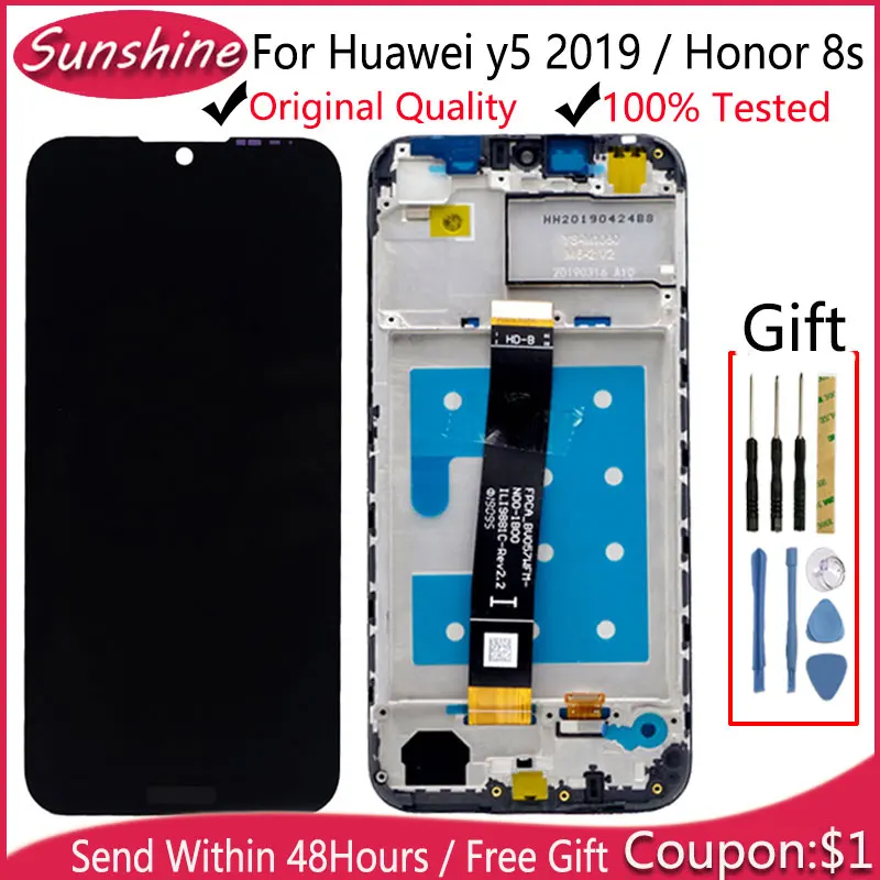AAA оригинальный качественный ЖК дисплей для Huawei y5 2019 с рамкой сенсорный экран в