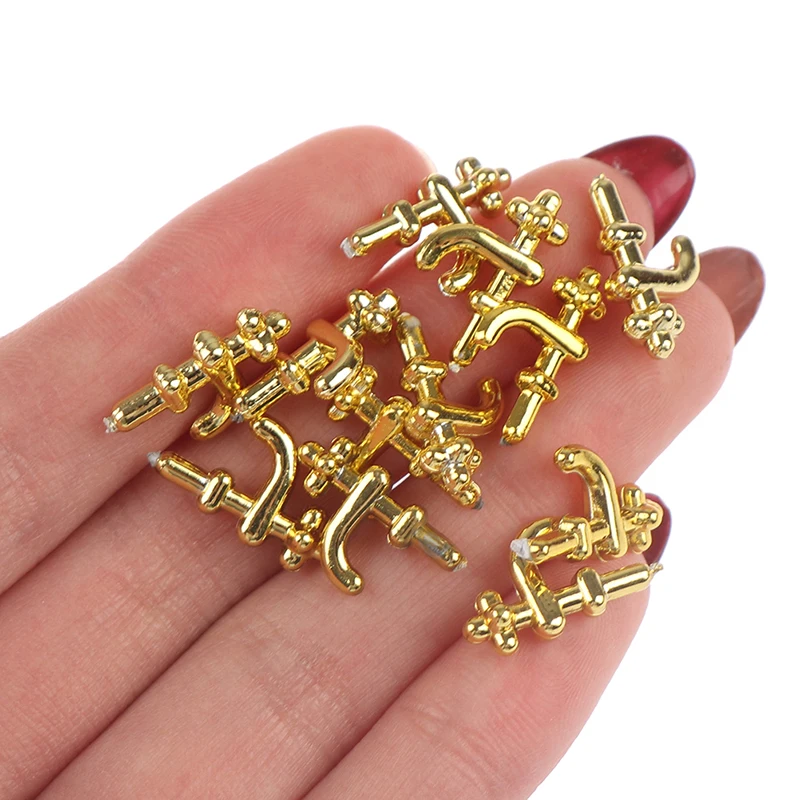 

12pcs 1:12 Dollhouse Miniature Wash Basin Water Tap Faucet Furniture Accessories