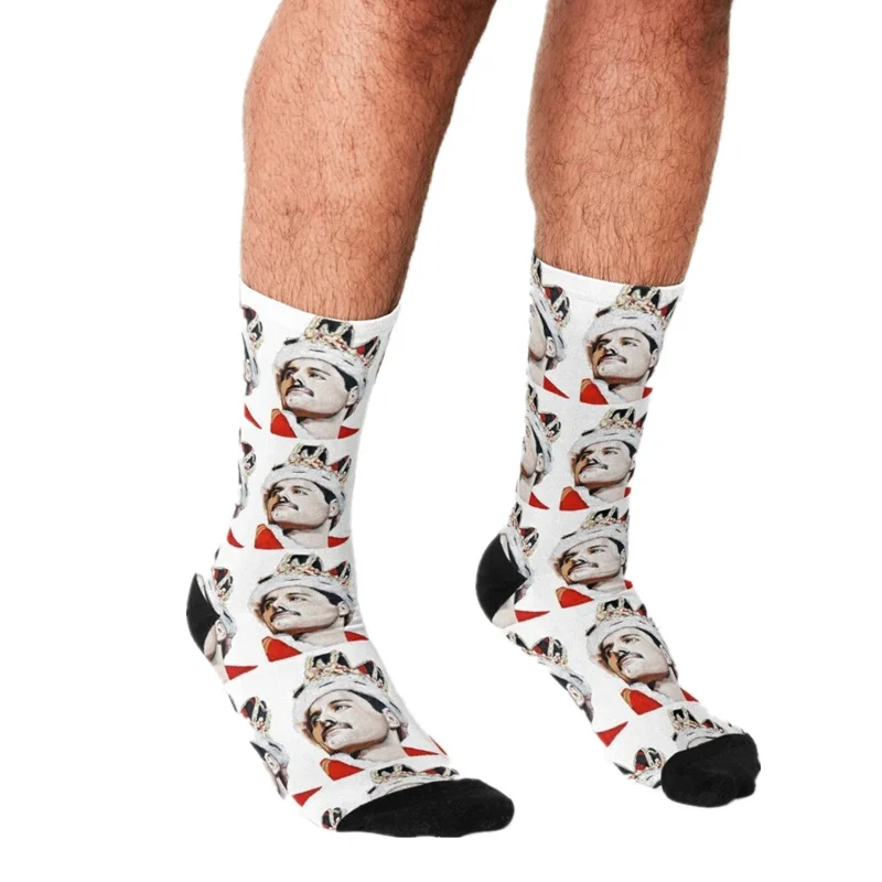

2021 Funny Freddie Mercury Men's socks Freddie Printed Rock hip hop Men Happy Socks boys street style Crazy Socks for men