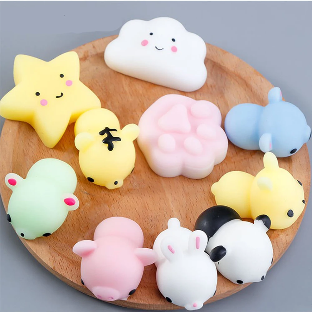 

Мягкая игрушка-сжималка из 10 предметов, милые животные, Санта-стресс, игрушка для снятия стресса, декомпрессионный подарок для взрослых и де...