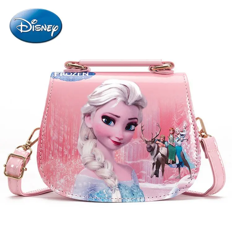 

Disney Frozen Aisha Princess Zipper Little Girl Storage Portable Handbag Girl Shoulder Bag Aisha Multifunctional Fashion PU