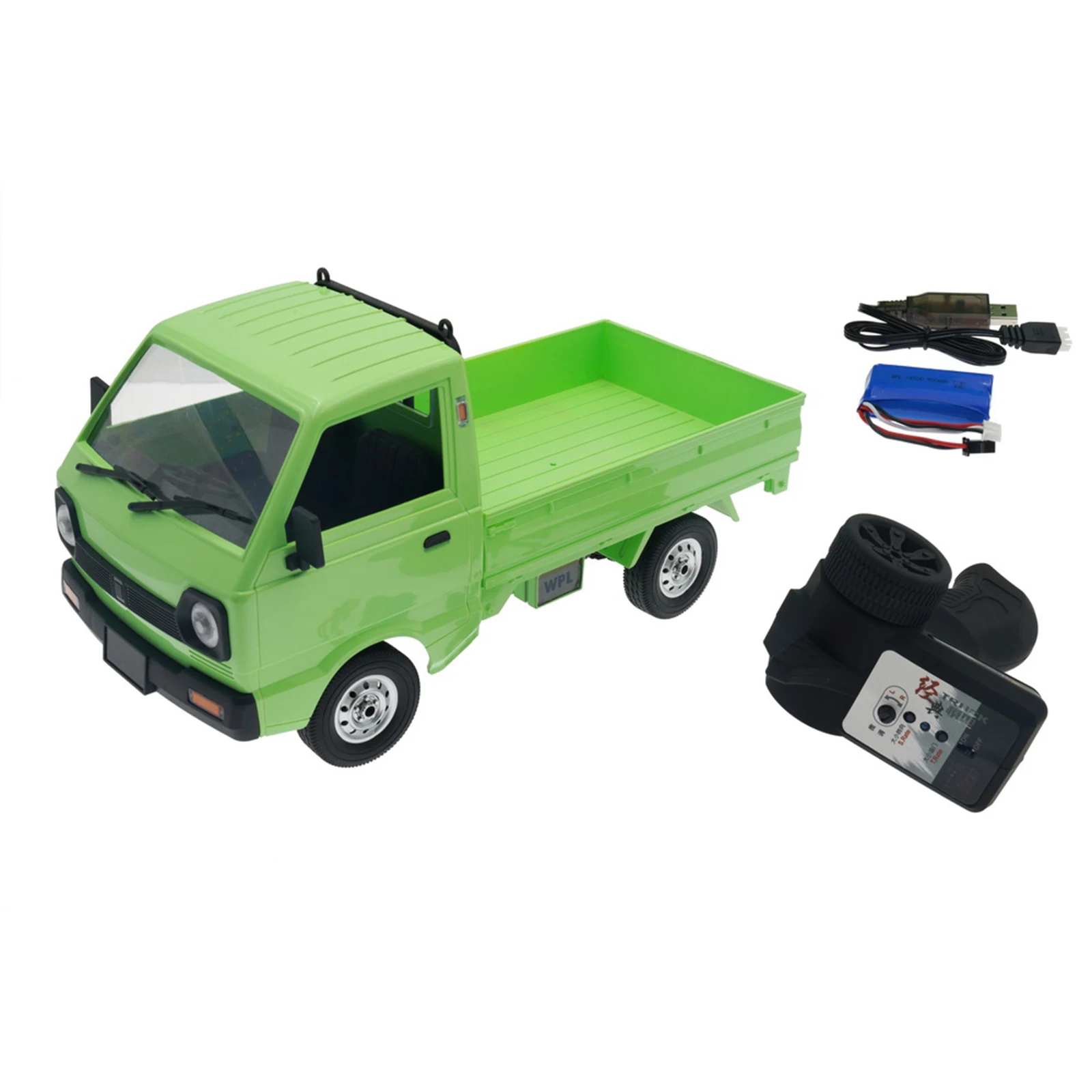 

1/10 Scale 4WD RC Truck Climbing LED Light On-Road Electric Remote Control Car Model Toy for Boys Kids Adults