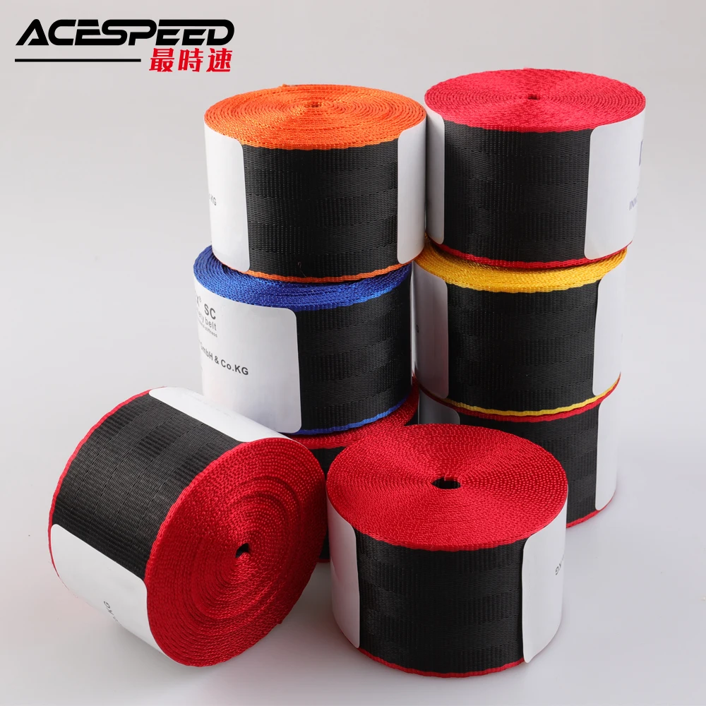 Ремень безопасности 4 8 см * 3 м car лямки тканевый ремень для ремня аксессуары Audi BMW