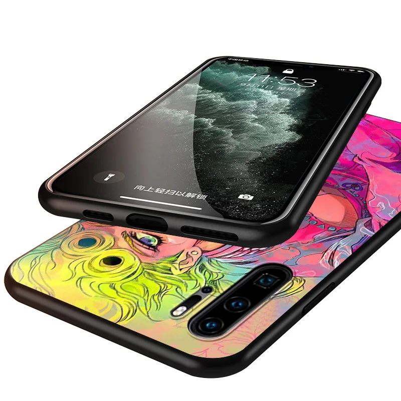 

Anime JoJo Bizarre Adventure Black Cover For Huawei P40 P30 P20 P10 P9 P8 Lite E 5G 2017 2019 Pro Plus Phone Case