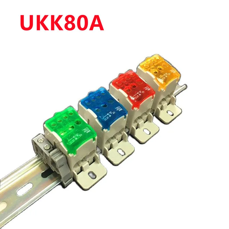 Клеммная колодка UKK80A 1 шт. красный желтый синий зеленый из Din-рейки | Строительство