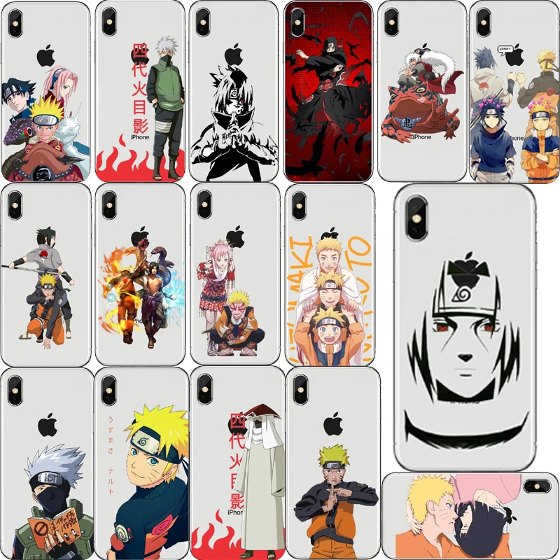Moda аниме Uzumaki Наруто Саске Какаши мягкий Тампа да Caixa Do силиконовый чехол для iPhone
