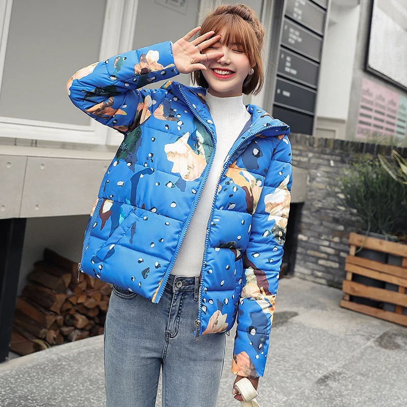 

2023 New Autumn Winter Women Warm Cotton Parkas Coat Ladys Hooded Long Sleeve Casual Thick Outerwear