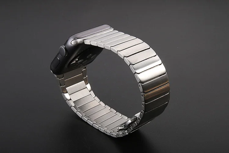 Роскошный браслет FOHUAS из нержавеющей стали для apple watch серии 1, 2, ремешок iwatch из нержавеющей стали 42 мм с адаптерами