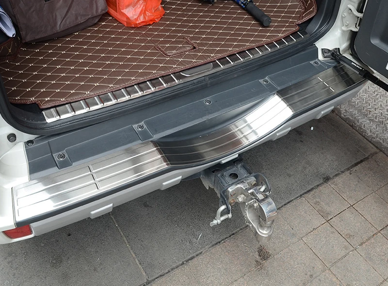 Защитная накладка на задний бампер для Mitsubishi Pajero V80, Shogun, Montero Limited, 2007-2019, из нержавеющей стали (art.: 3a397ddd962) - 3a397ddd962