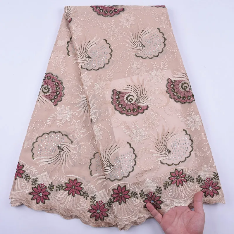 2020 Высокое качество африканская сухая кружевная ткань фиолетовое нигерийское