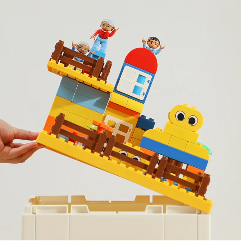 SHIMOYAMA-cajas de almacenamiento creativas plegables para ni&ntilde;os, bloques de construcci&oacute;n, placas Base, organizador, cubo de pl&aacute;stico, aperitivos, maquillaje, art&iacute;culos diversos-3
