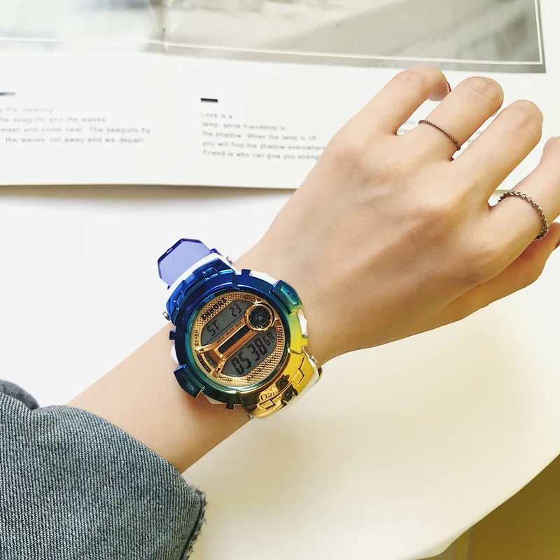 Модные креативные детские электронные часы для девочек и мальчиков изысканные