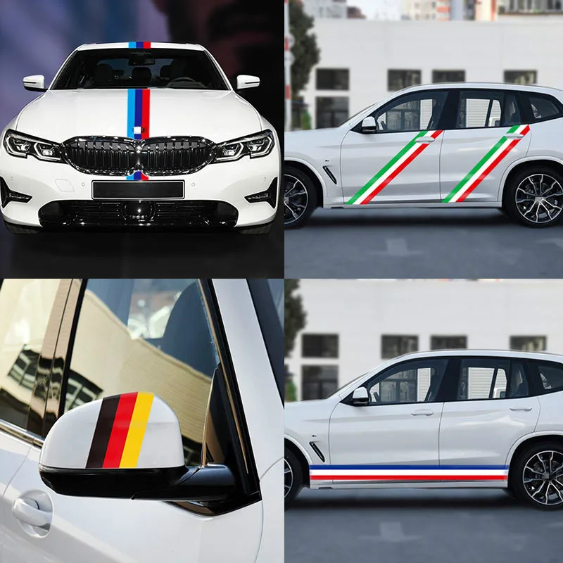 1 м * 15 см Трехцветная полоса виниловая наклейка на автомобиль Германия Италия