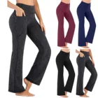 Штаны для йоги с широкими штанинами и карманами, женские леггинсы для тренировок, фитнеса, спорта, бега, йоги, спортивные Штаны, женские Штаны