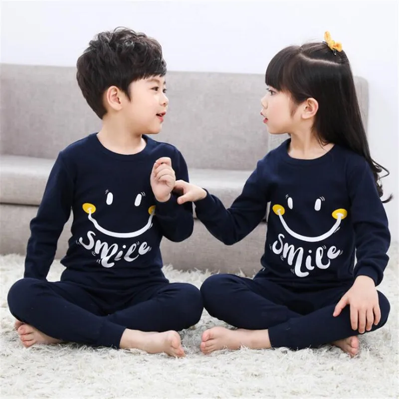 

Cotton Kids Pajama Sets Cartoon Animal Children Sleepwear Long Sleeve Matching Christmas PJS Homewear Clothing For Baby Toddler