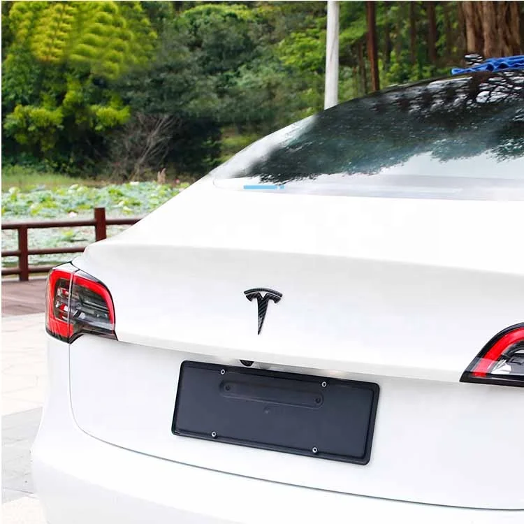 

3D Car sticker For Tesla model 3 /X /S ABS Steering Wheel/Front & Rear Carbon Fiber Pattern Sticker For Tesla Car Accessories