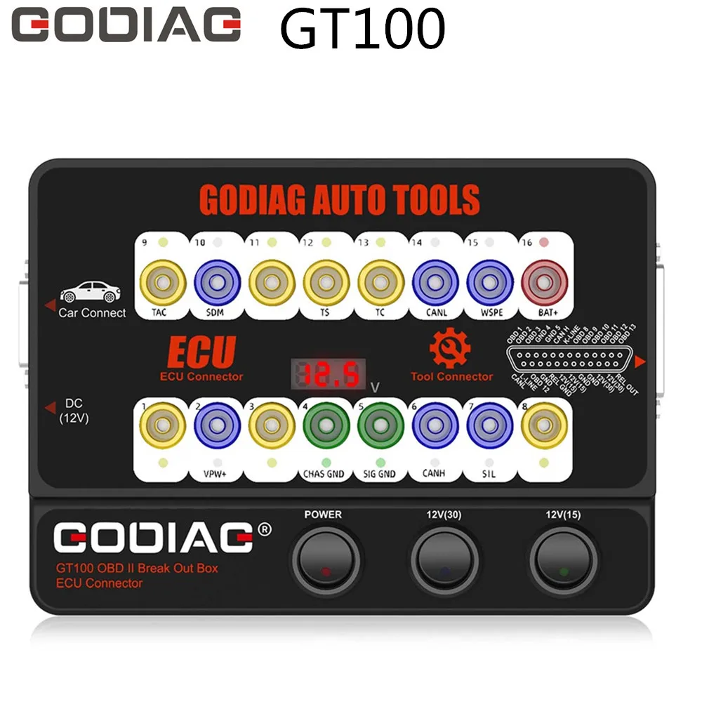 GODIAG GT100 авто инструменты OBD II разъём коробки ECU| |