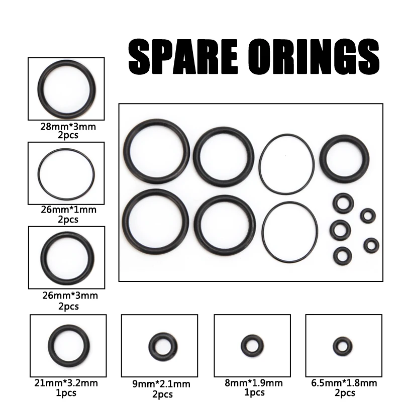

PCP High Pressure Air Pump Accessories Spare Kits NBR Copper Sealing O-rings 40mpa 400bar 6000psi Replacement Set 23PCS/SET