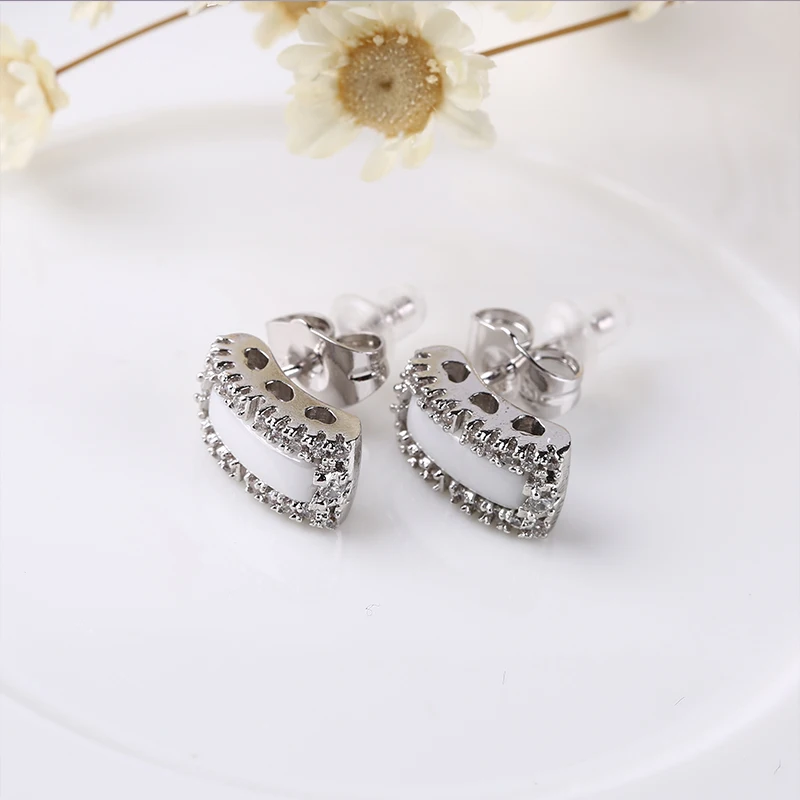 TUHE 10 мм Широкие керамические кольца с 2 рядами горного хрусталя и маленькие