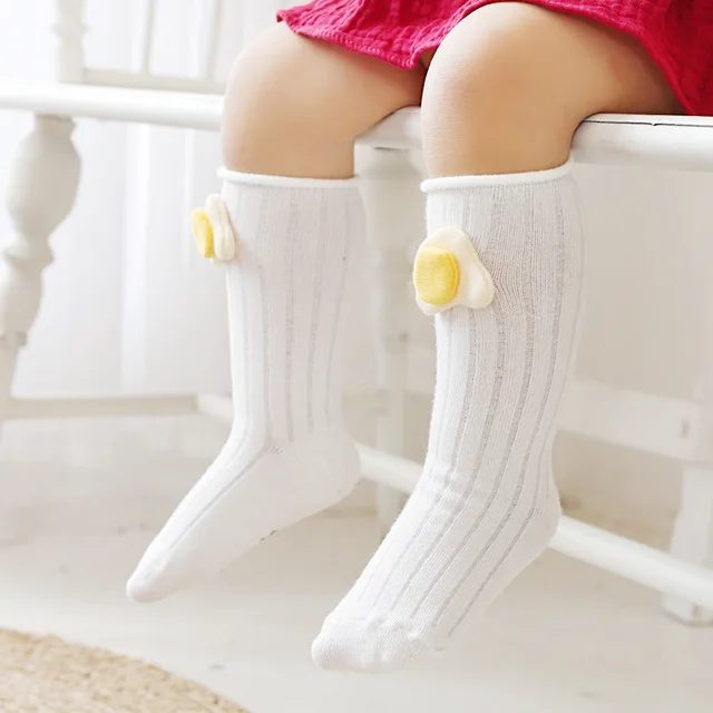 

Baby Socks Newborn Non-slip With Grips Cotton Long Socks Cute Big Eyes Cartoon Patterned Sock Infant Girls Boys Knee High Socks