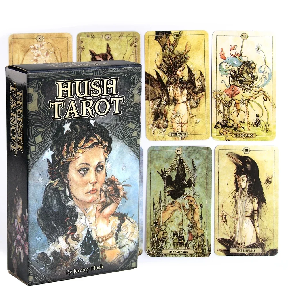 

Новая распродажа игр Hush Tarot Cards новый Таро колода для начинающих с руководством карты Игра настольная игра Изысканная семейвечерние