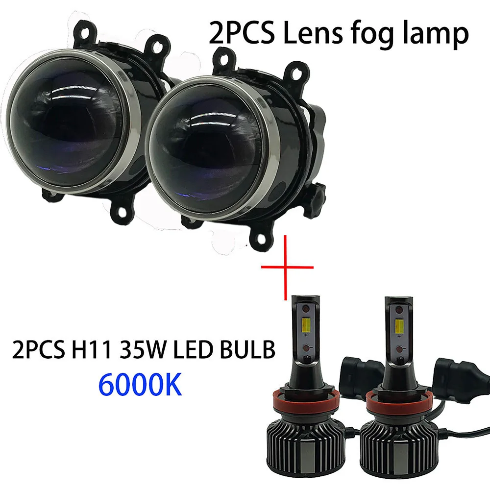 35W LED BULB 2 шт. для Mitsubishi Outlander Sport& RVR 2007-/ASX сверхяркий объектив противотуманный светильник лампа 8321A46 35 Вт 55 Вт светодиодный - Цвет: 35W LED BULB