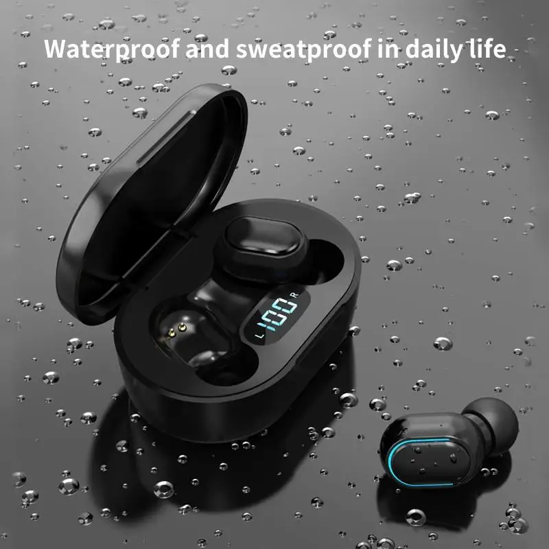 Беспроводные наушники PJD TWS Bluetooth шумоподавляющие со светодиодным дисплеем