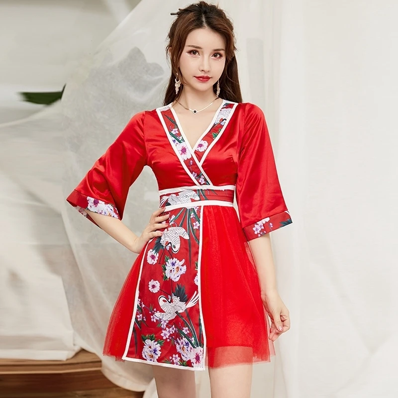 Женское сексуальное платье японская одежда женское хаори юката косплей японское