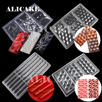 polycarbonate chocolate moulds 3d chocolate candy bars thick molds tray cake form baking pastry bakery tools drop shipping
