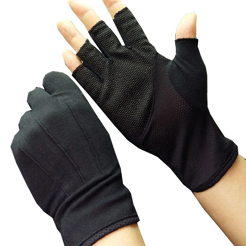 

1 Pairs Half Finger Driving Gloves Outdoor Sports Fitness Gloves Sunscreen Short Touch Glove Breathable Elastic Cotton Gloves