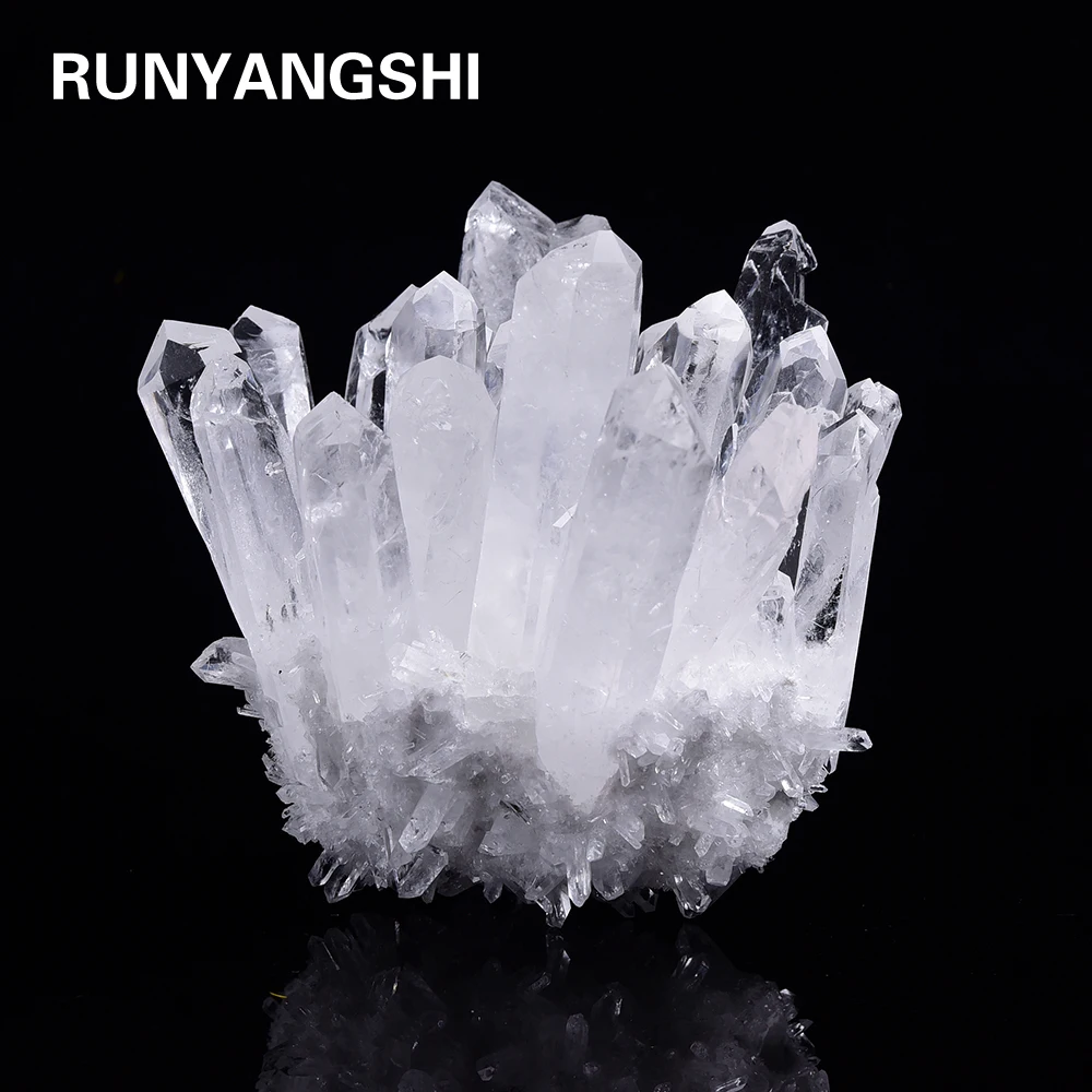 Натуральный прозрачный кварцевый Хрустальный кластер минералов для медитации
