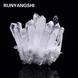 Прозрачный кварцевый кристаллический кластер минералов для медитации, позитивное лечение чакры, семейное украшение для дома