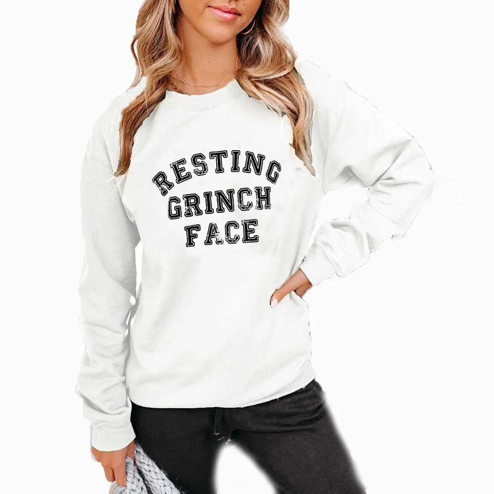

New Fall Women Tops Plus Size Casual Letter Sweatshirts Fashion Oversized Cotton Hoodies Gray White Red Ladies Pullovers S-5XL