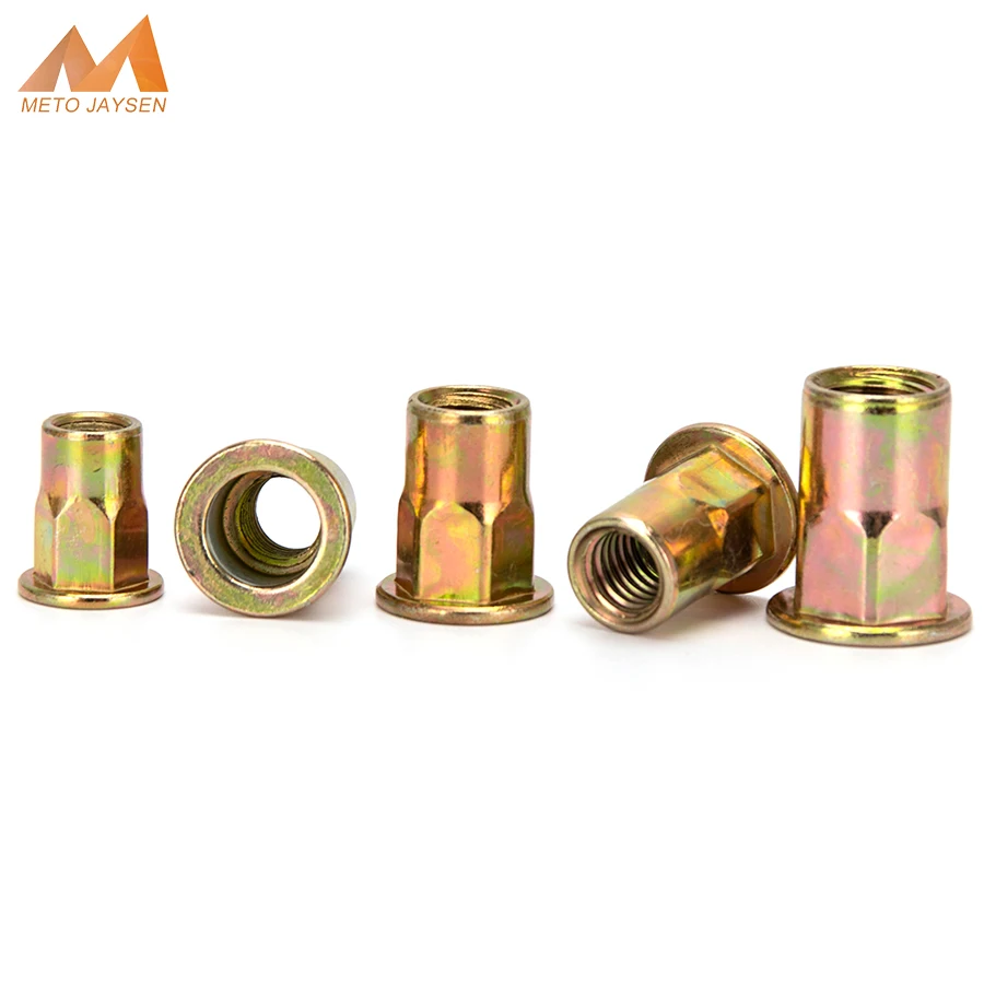 

M3 M4 M5 M6 M8 M10 M12 Zinc Rivet Nuts Flat Head Knurled Screw Multi Sizes Zinc-Alloy Rivet-Nuts Kit 3pcs-20pcs/pack S43 OCT