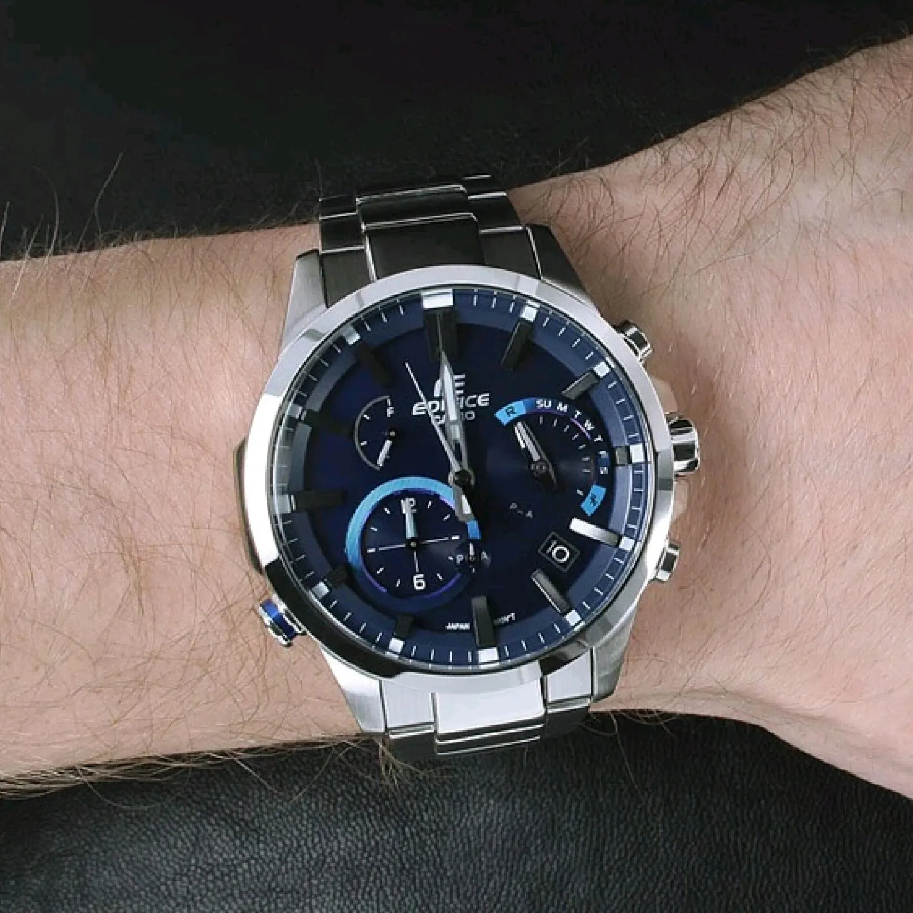 Casio EQB-700D-2A мужские японские наручные часы с Bluetooth-соединением и солнечной