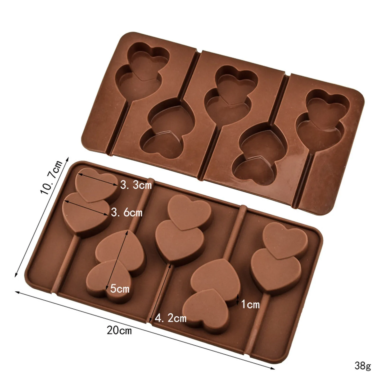 

1Pc Heart 5 Holes Silicone Cake Mold Handmade DIY Chocolate Mold Candy Fondant Cake Decorating Tools moule silicone Silicone