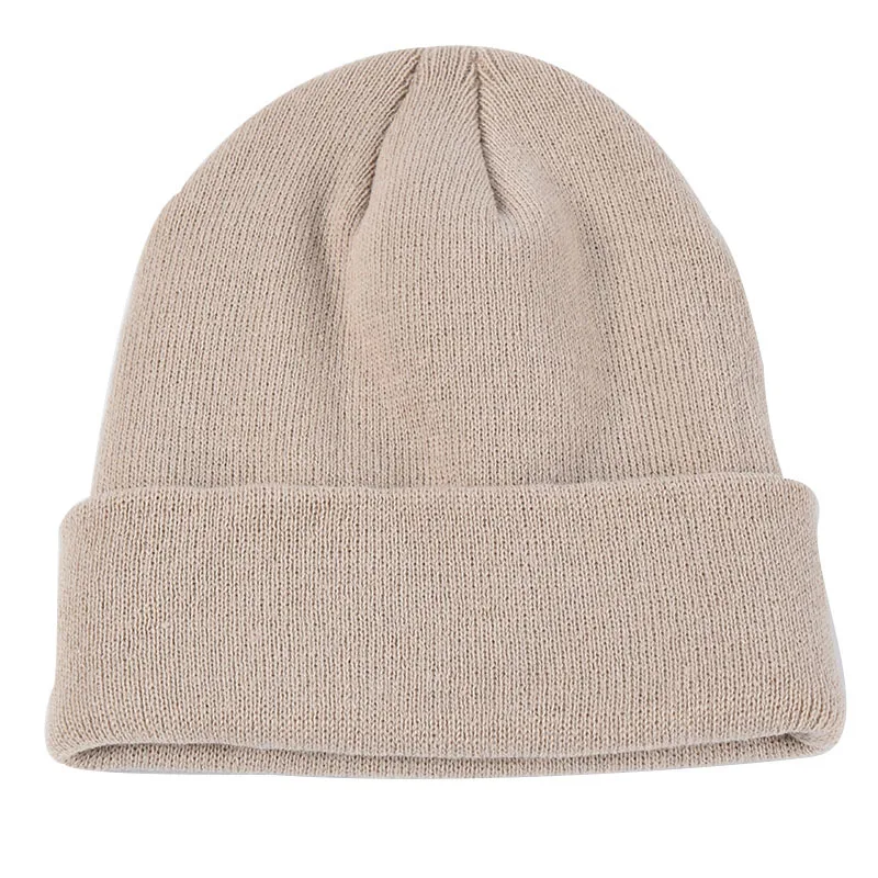 BUTTERMERE Skullies Beanies зимняя шапка для мужчин и женщин корейская мода теплая однотонная оранжевая желтая красная синяя черная Повседневная вязаная шапка - Цвет: beige