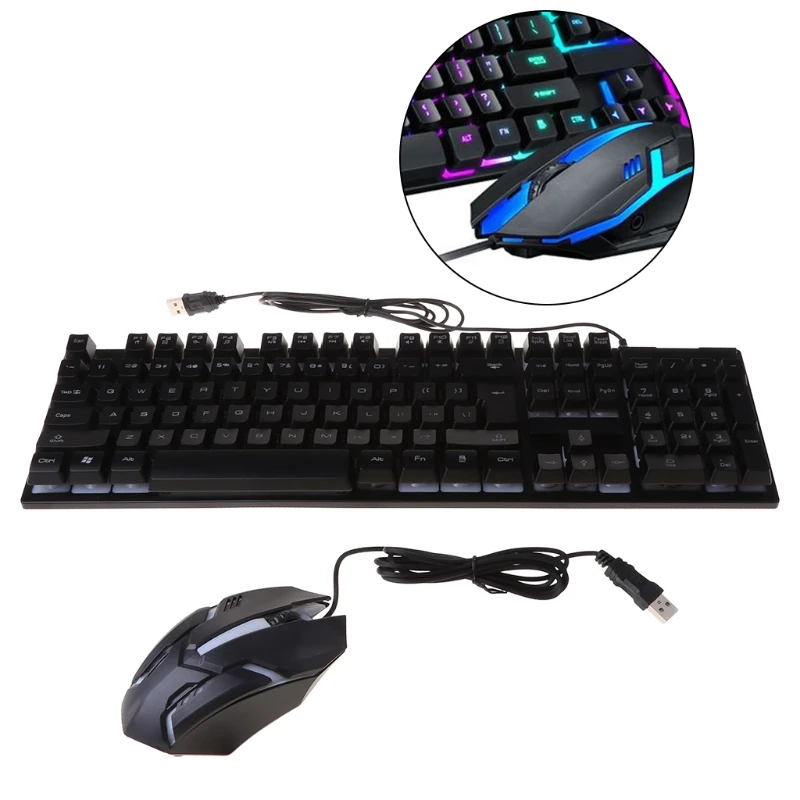 

Tf200 Gaming Mechanical Keyboard Mouse Set Q1JF