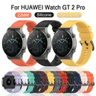 Ремешок силиконовый для Huawei Watch GT 2 46 мм, спортивный браслет для huawei gt 2 pro 2e Amazfit GTR 47 ммHuami GTR 2, 22 мм