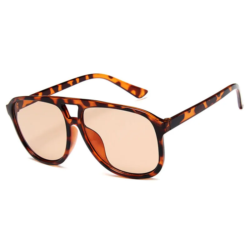 

SO&EI Fashion Oversized Candy Color Sunglasses Women Retro Pilot Men Sun Glasses Outdoor Round Blue Green Goggles Shade UV400