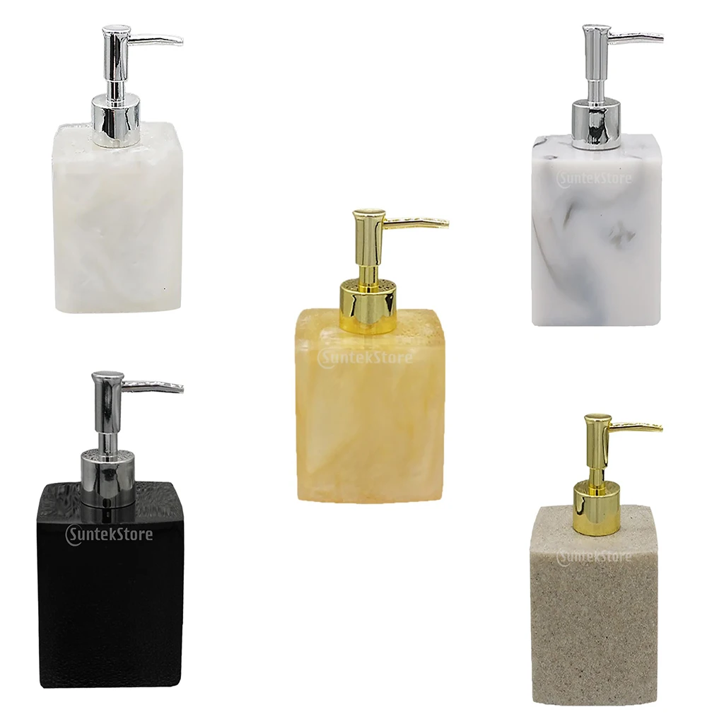Resin Soap Shampoo Dispenser Bath Liquid Body Lotion Pump Bottle/Jar VARIOUS for Home Bathroom Kitchen Shop Office Toliet