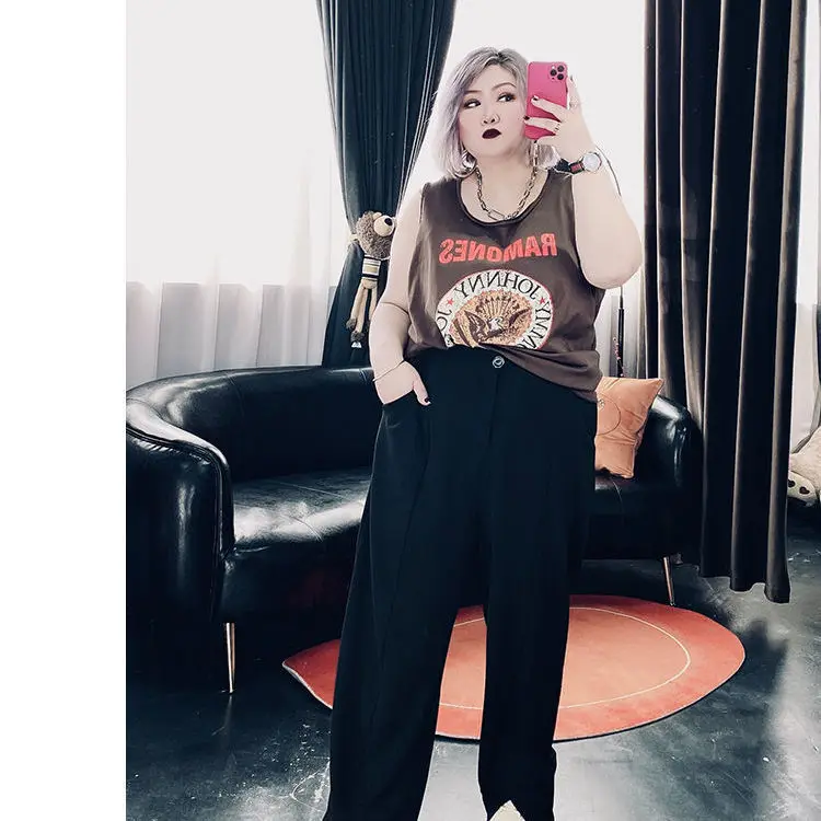 

Spring new fattening vest plus size women's 300 Korean version with 200 Jin fat mm loose sleeveless undercoat